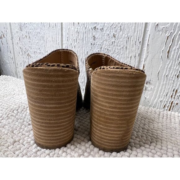 Dolce Vita woman's tan/blk animal print slip on mule 4" heal size 6.5 - Picture 4 of 8